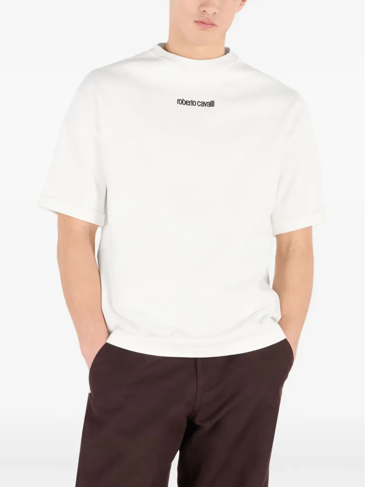 Roberto Cavalli ロゴディテール Tシャツ - 画像3