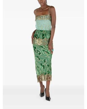 Roberto Cavalli 花柄レース ミディドレス - サムネイル2