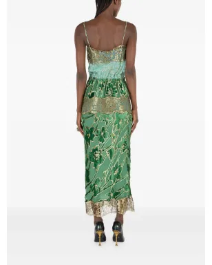 Roberto Cavalli 花柄レース ミディドレス - サムネイル4