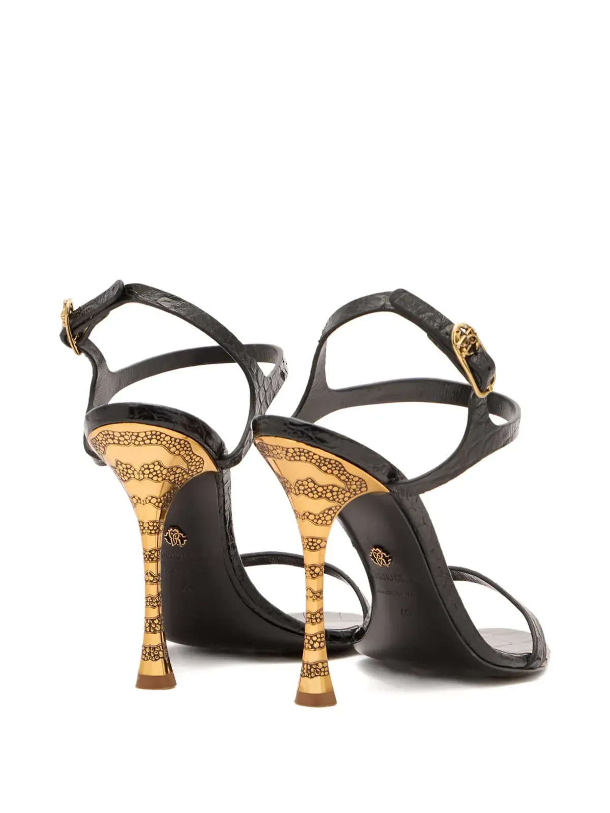 Roberto Cavalli スリングバックヒールサンダル - 画像4