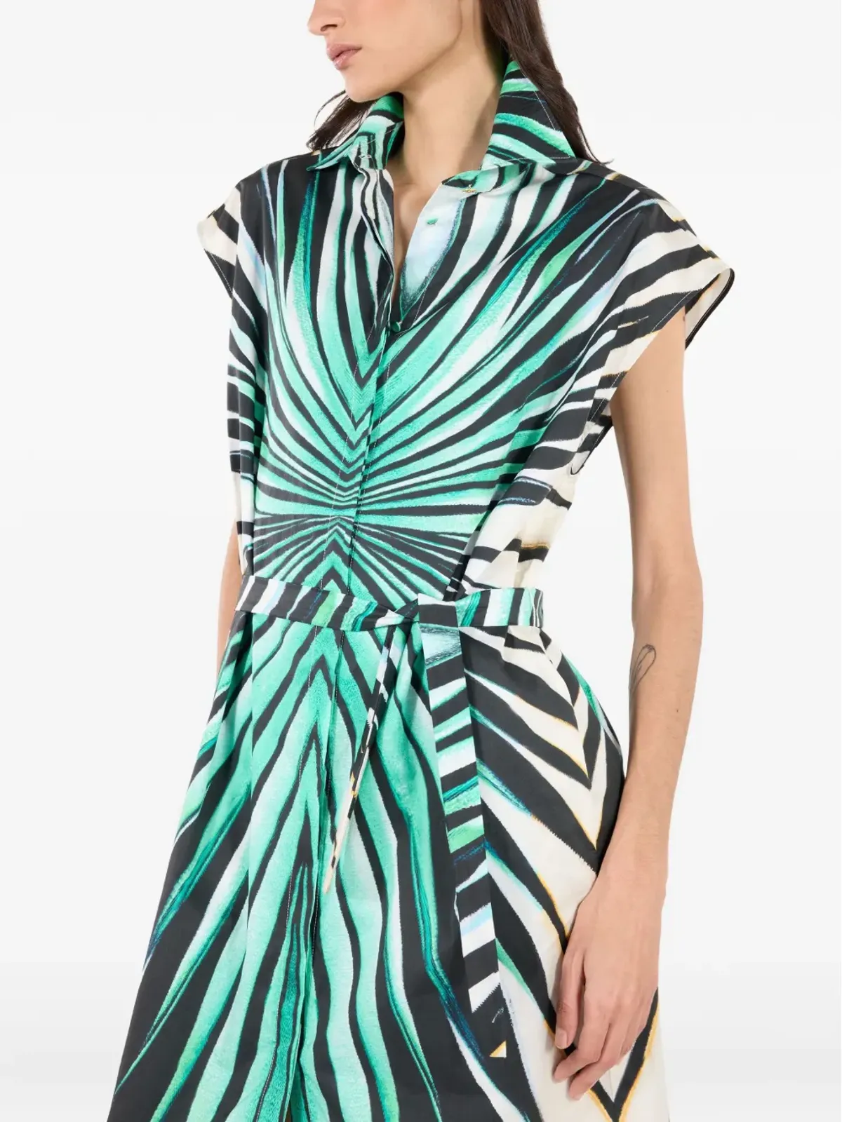 Roberto Cavalli プリント柄ミディドレス - 画像5