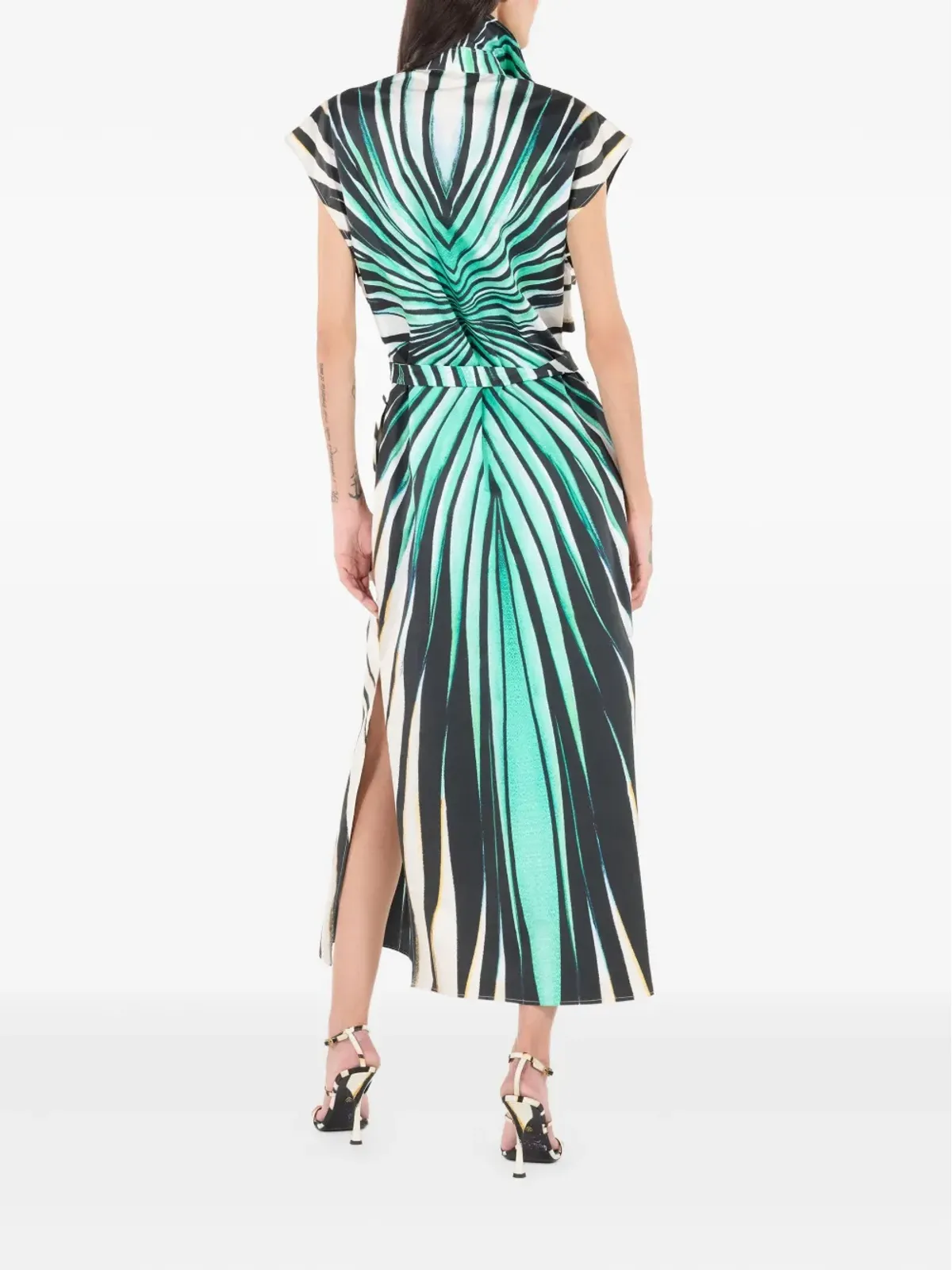 Roberto Cavalli プリント柄ミディドレス - 画像4