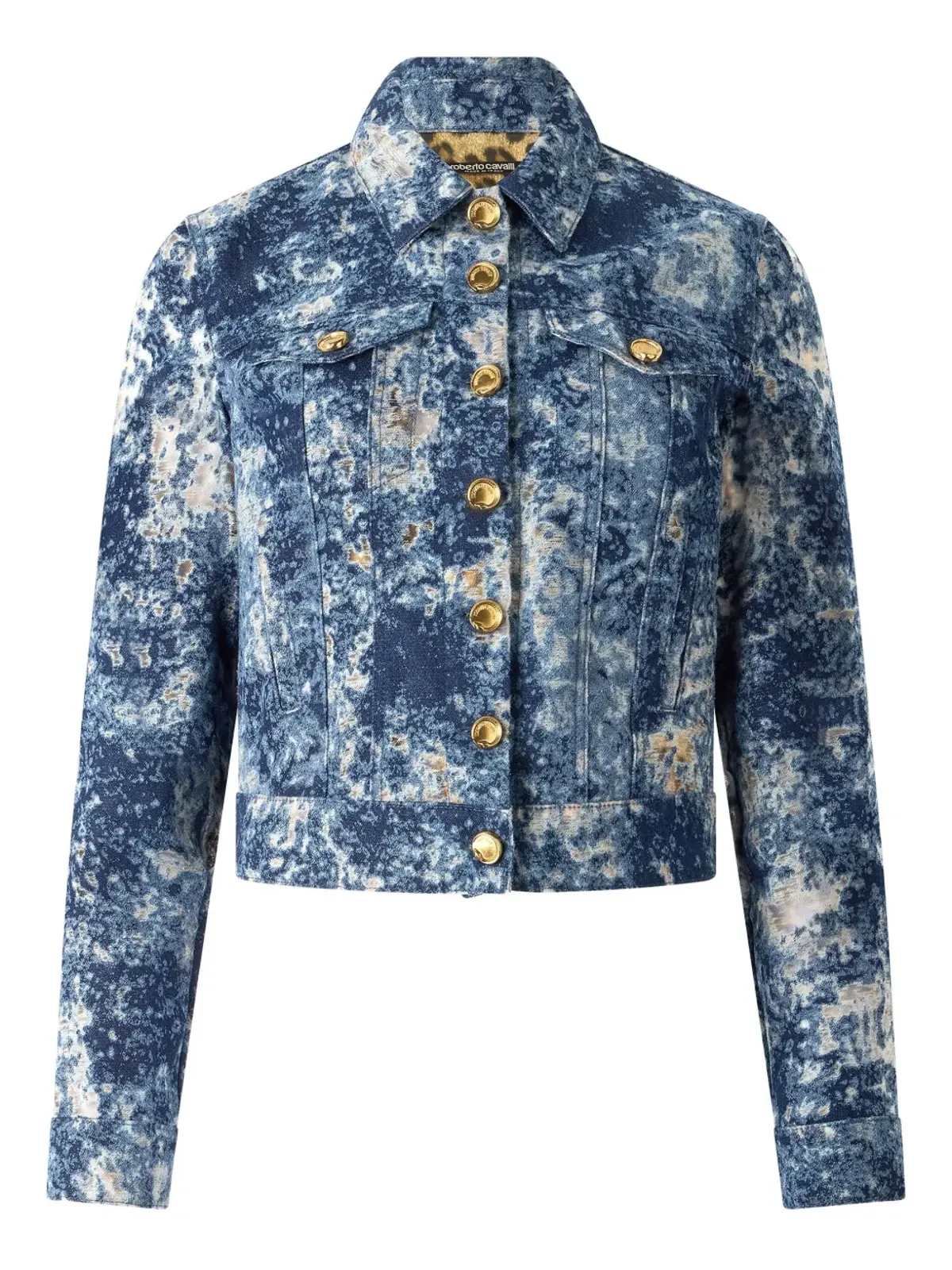 Roberto Cavalli フェードデニムジャケット - 画像1