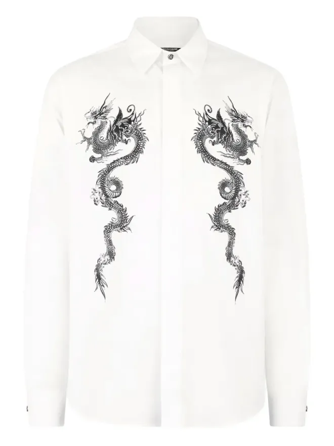 Roberto Cavalli Roberto Cavalli ドラゴンプリントシャツの商品画像