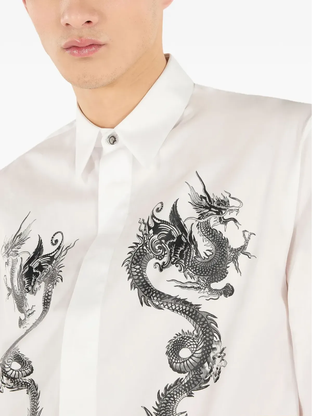 Roberto Cavalli ドラゴンプリントシャツ - 画像5