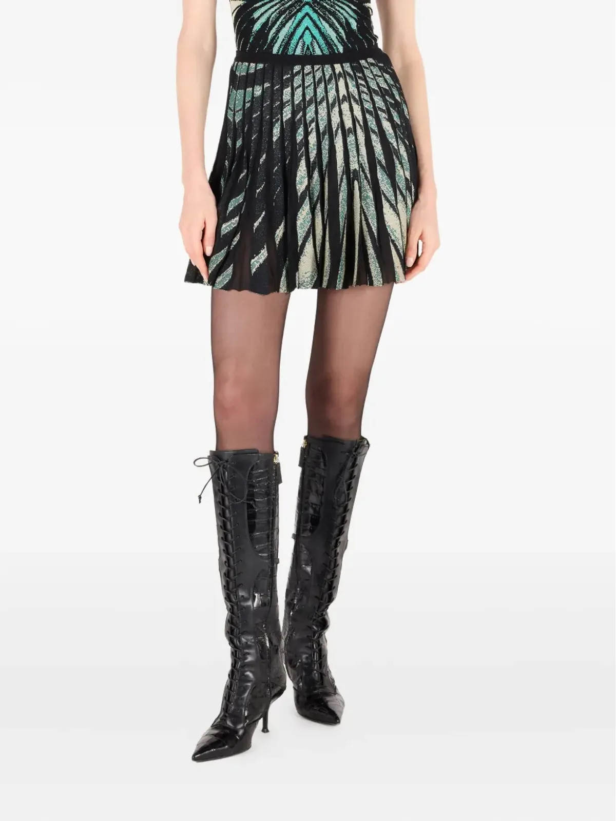 Roberto Cavalli プリーツミニスカート - 画像3