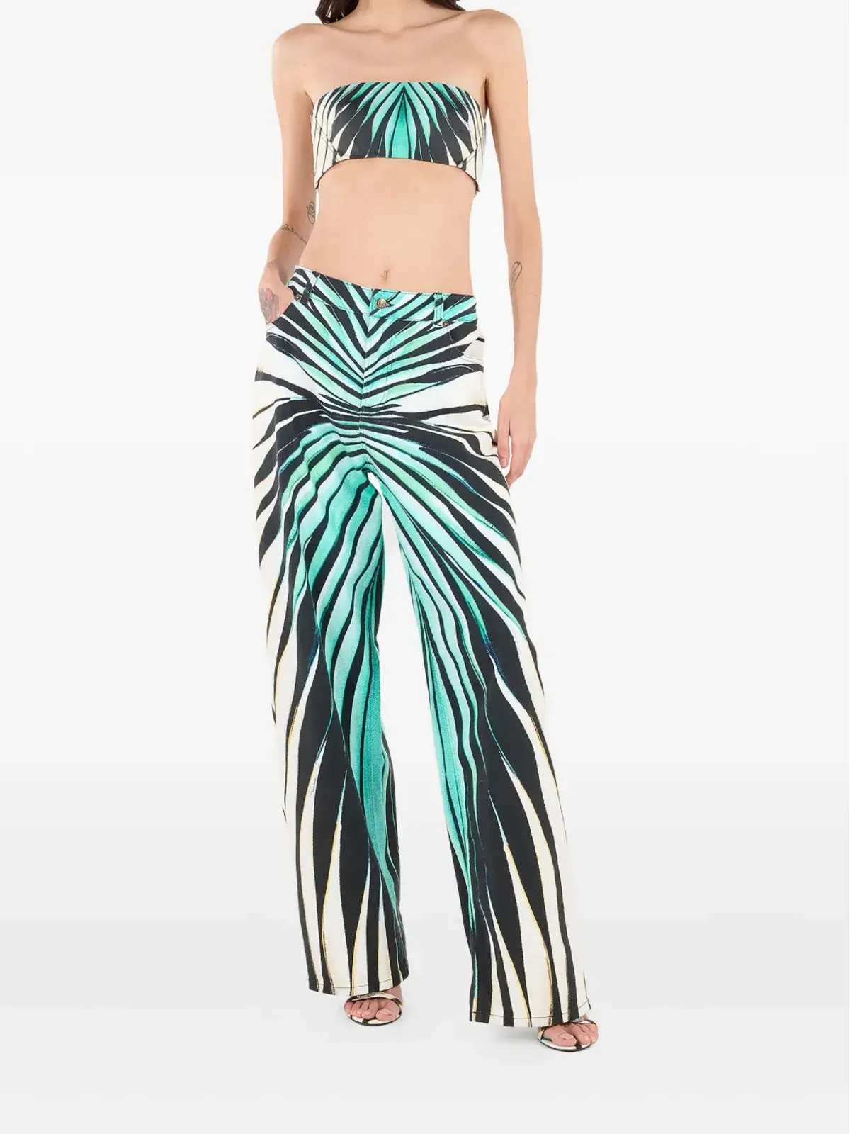 Roberto Cavalli Ray of Seaプリントパンツ - 画像2