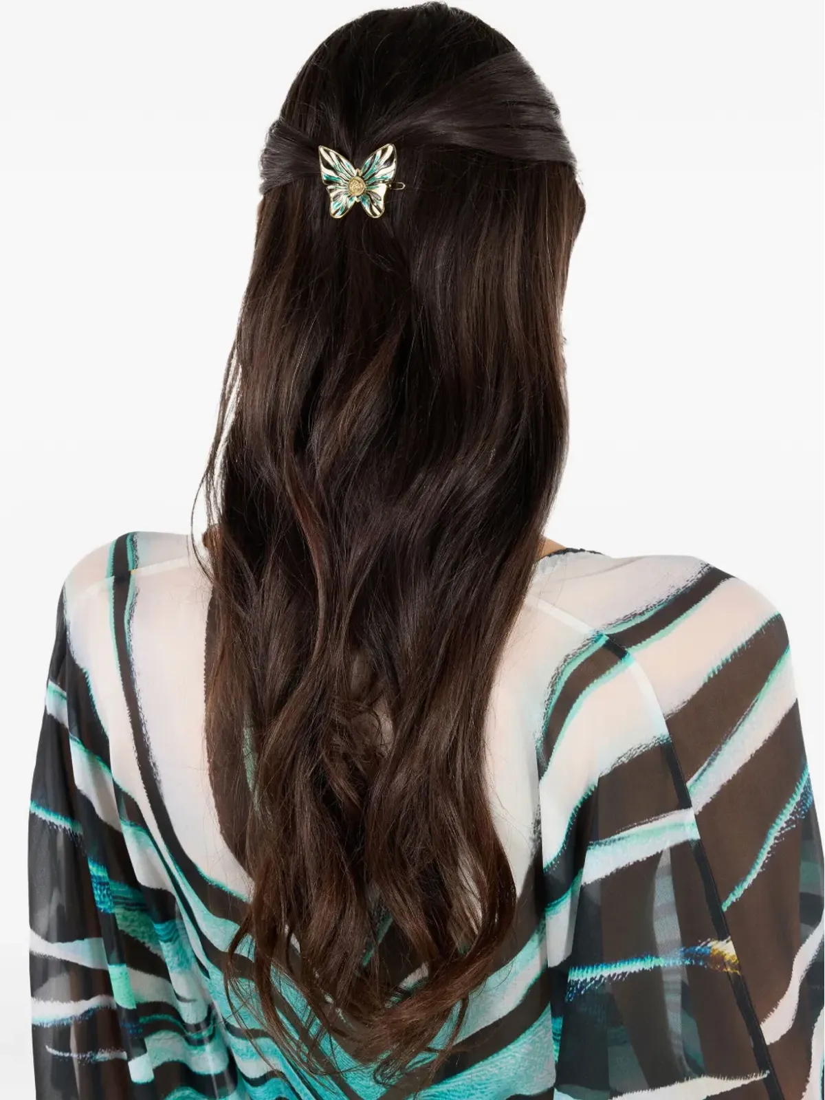 Roberto Cavalli 蝶モチーフ ヘアクリップ - ブルー - 画像5