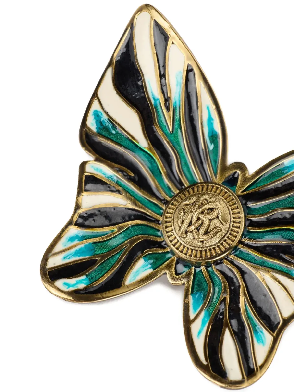 Roberto Cavalli 蝶モチーフ ヘアクリップ - ブルー - 画像3
