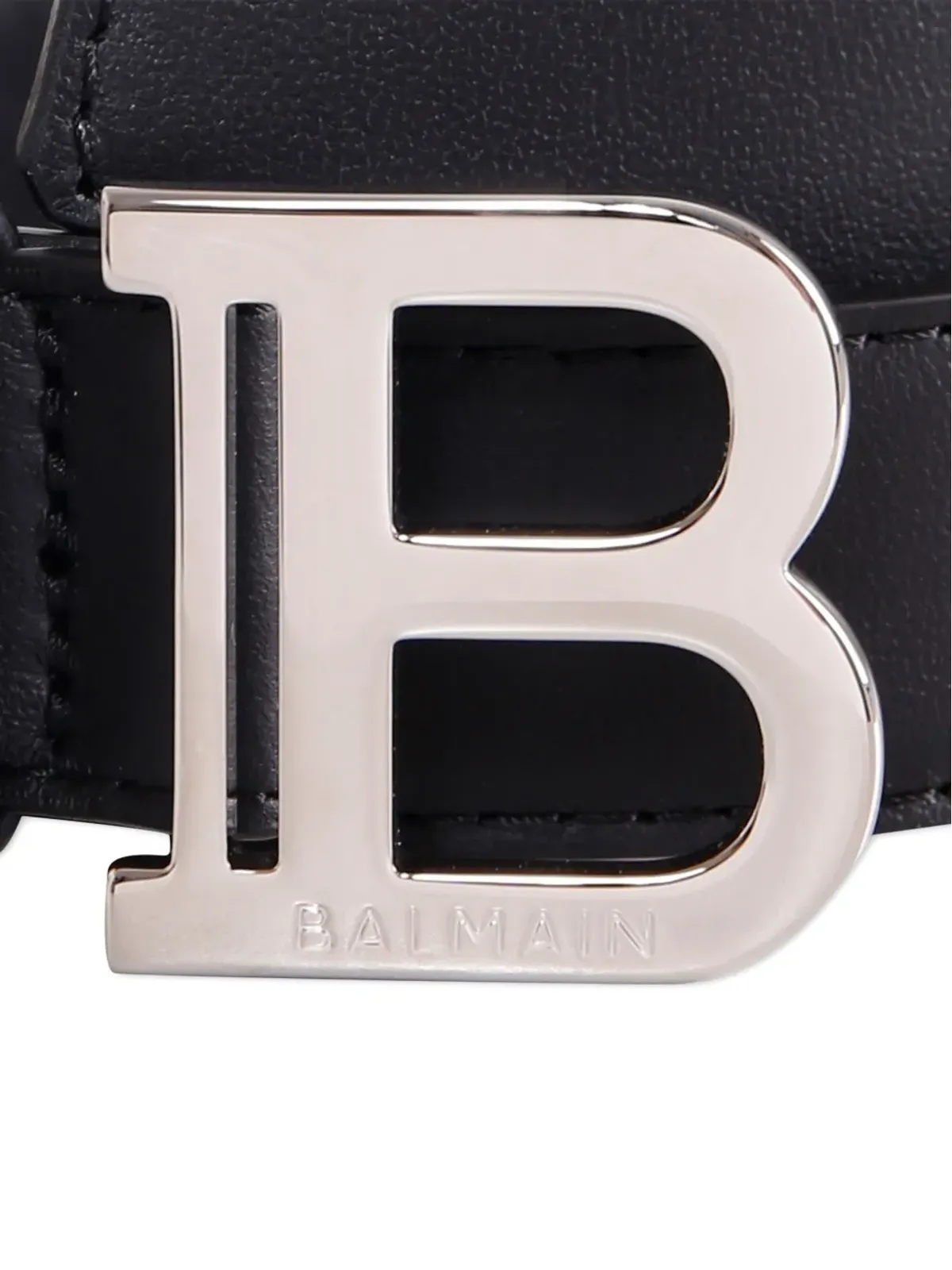 Balmain Kids ロゴプレートレザーベルト - 画像3
