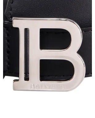Balmain Kids ロゴプレートレザーベルト - サムネイル3