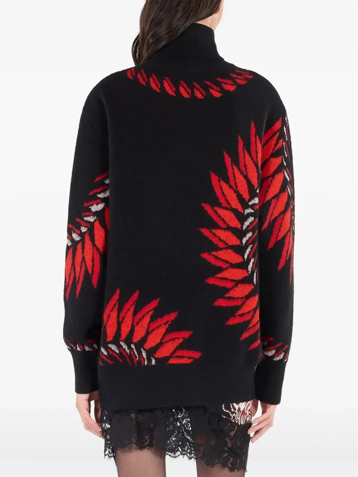 Roberto Cavalli ドラゴンモチーフ タートルネックセーター - Black - 画像4