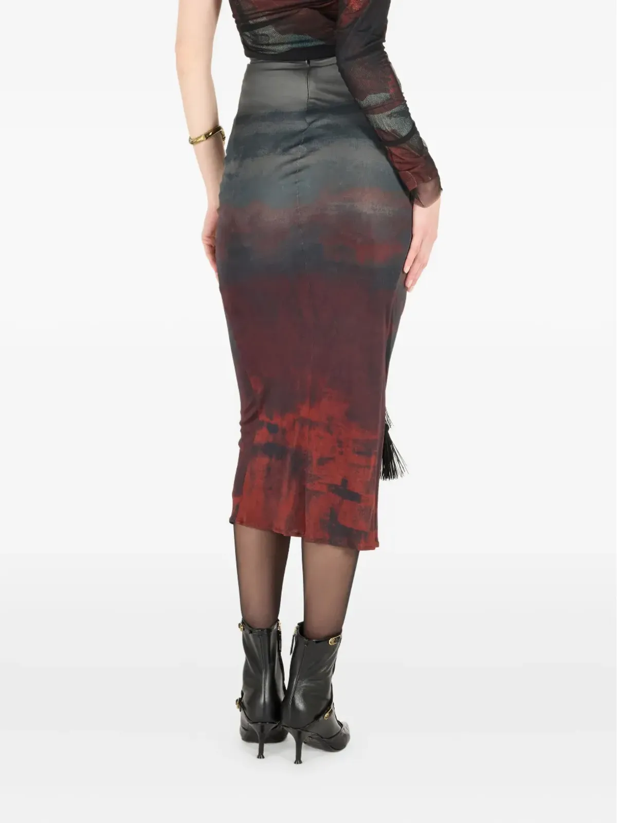 Roberto Cavalli タッセル装飾ドローストリングスカート - 画像4