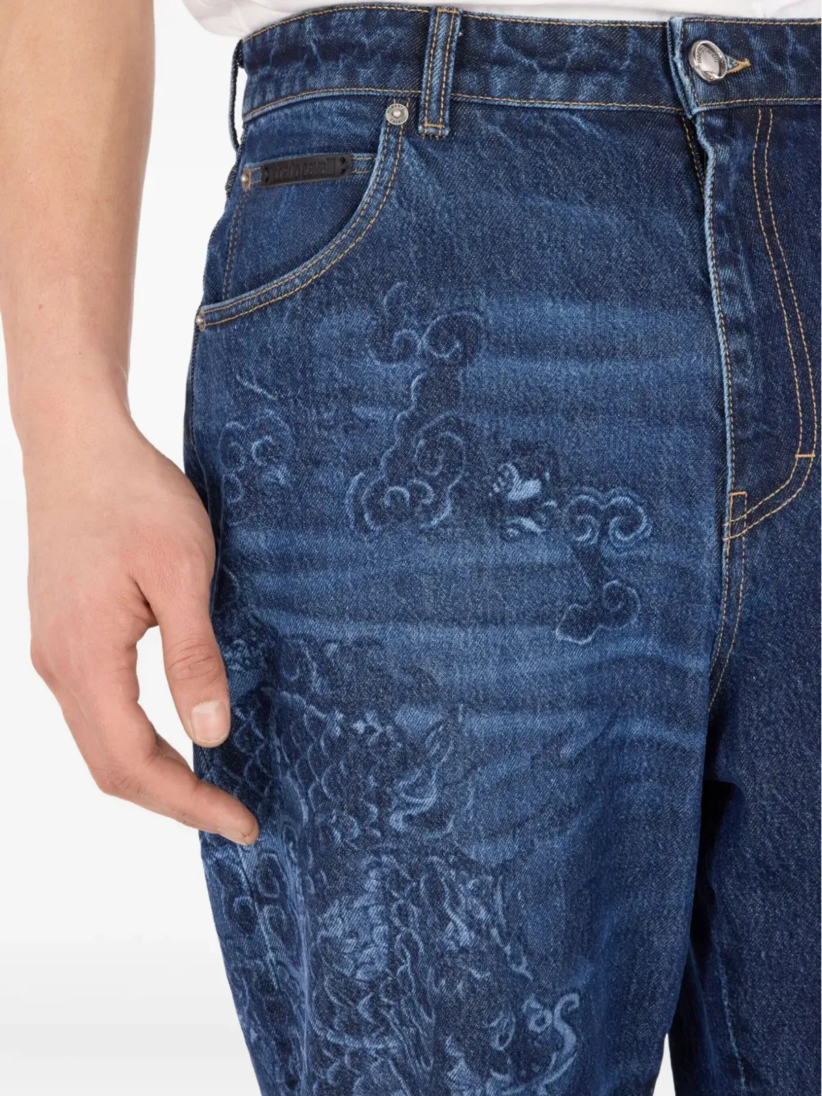 Roberto Cavalli ドラゴンモチーフジーンズ - 画像5