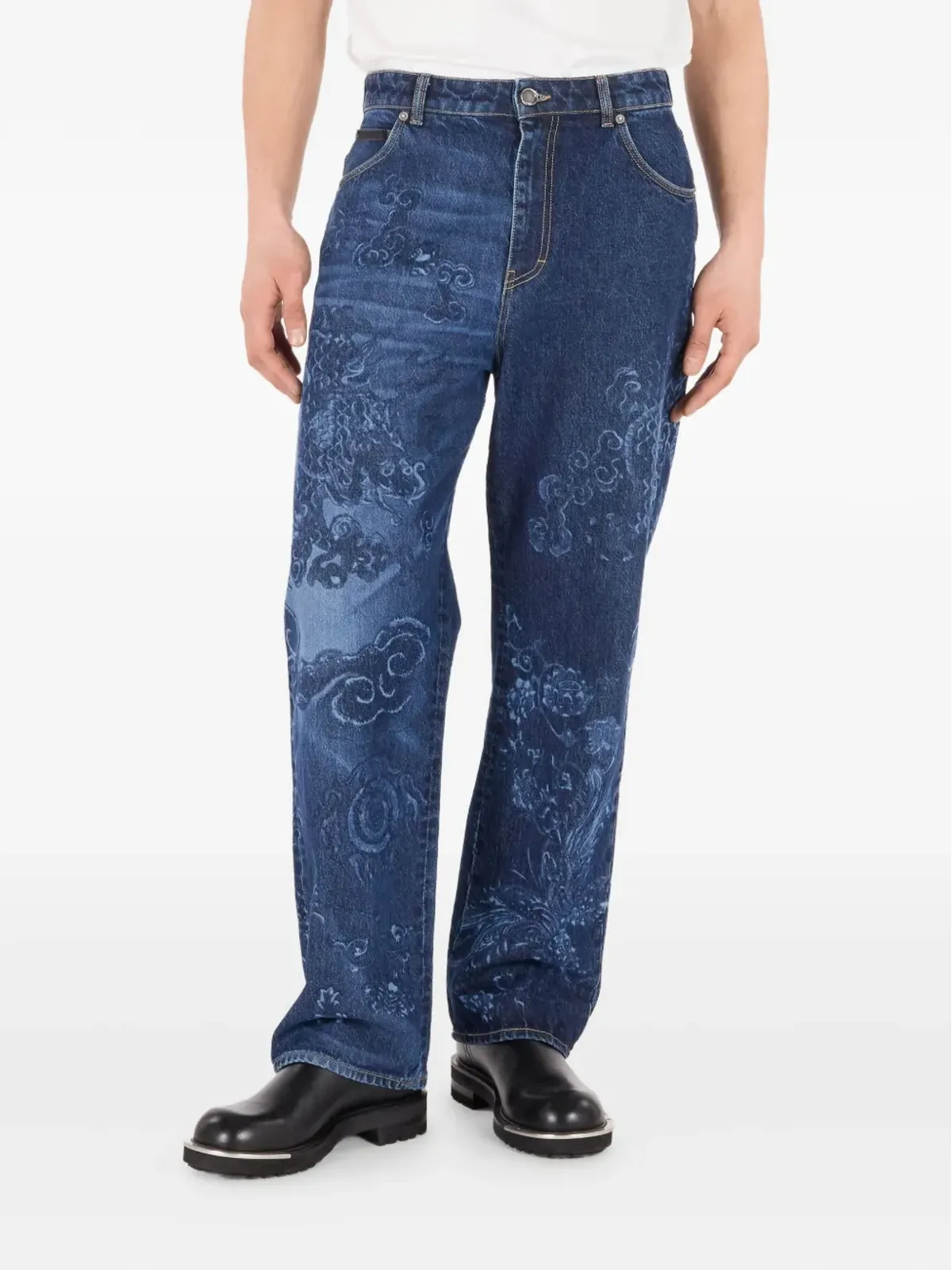 Roberto Cavalli ドラゴンモチーフジーンズ - 画像3