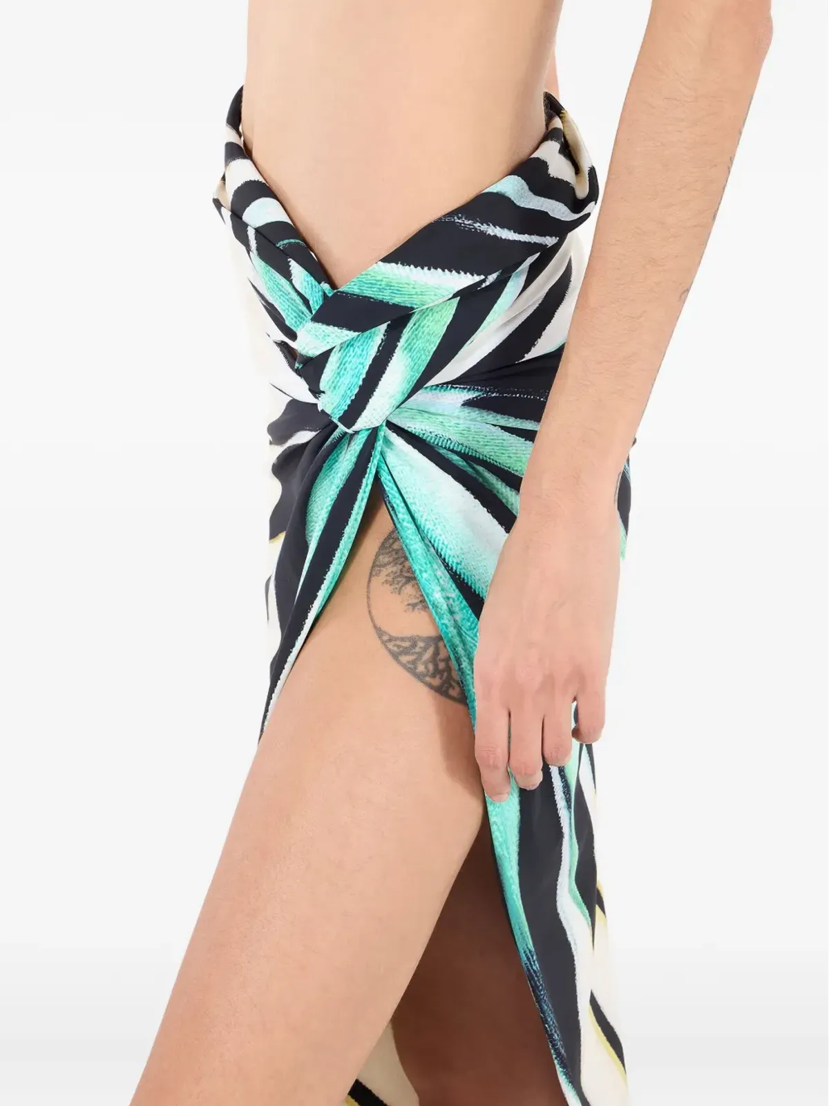 Roberto Cavalli Ray Of Seaプリント ラップサロン - 画像5
