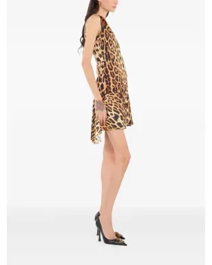 Roberto Cavalli レオパード柄ジップフロントミニドレス - サムネイル3
