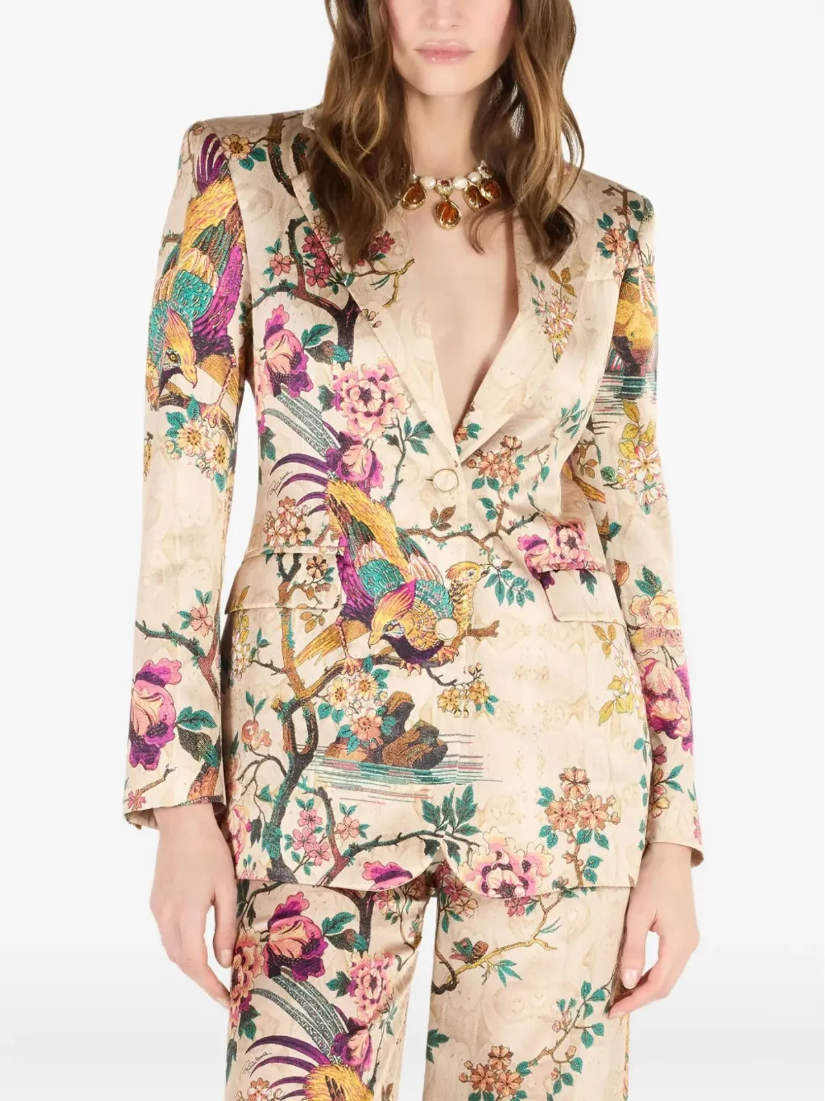 Roberto Cavalli 花柄プリントジャケット - 画像3