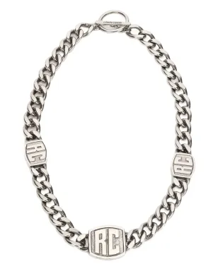 Roberto Cavalli モノグラムチェーンネックレス（シルバー） - サムネイル1