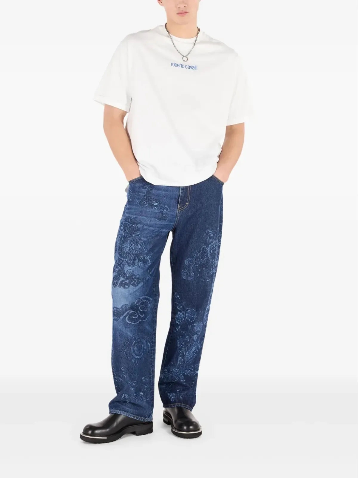 Roberto Cavalli ロゴプリントTシャツ - 画像2