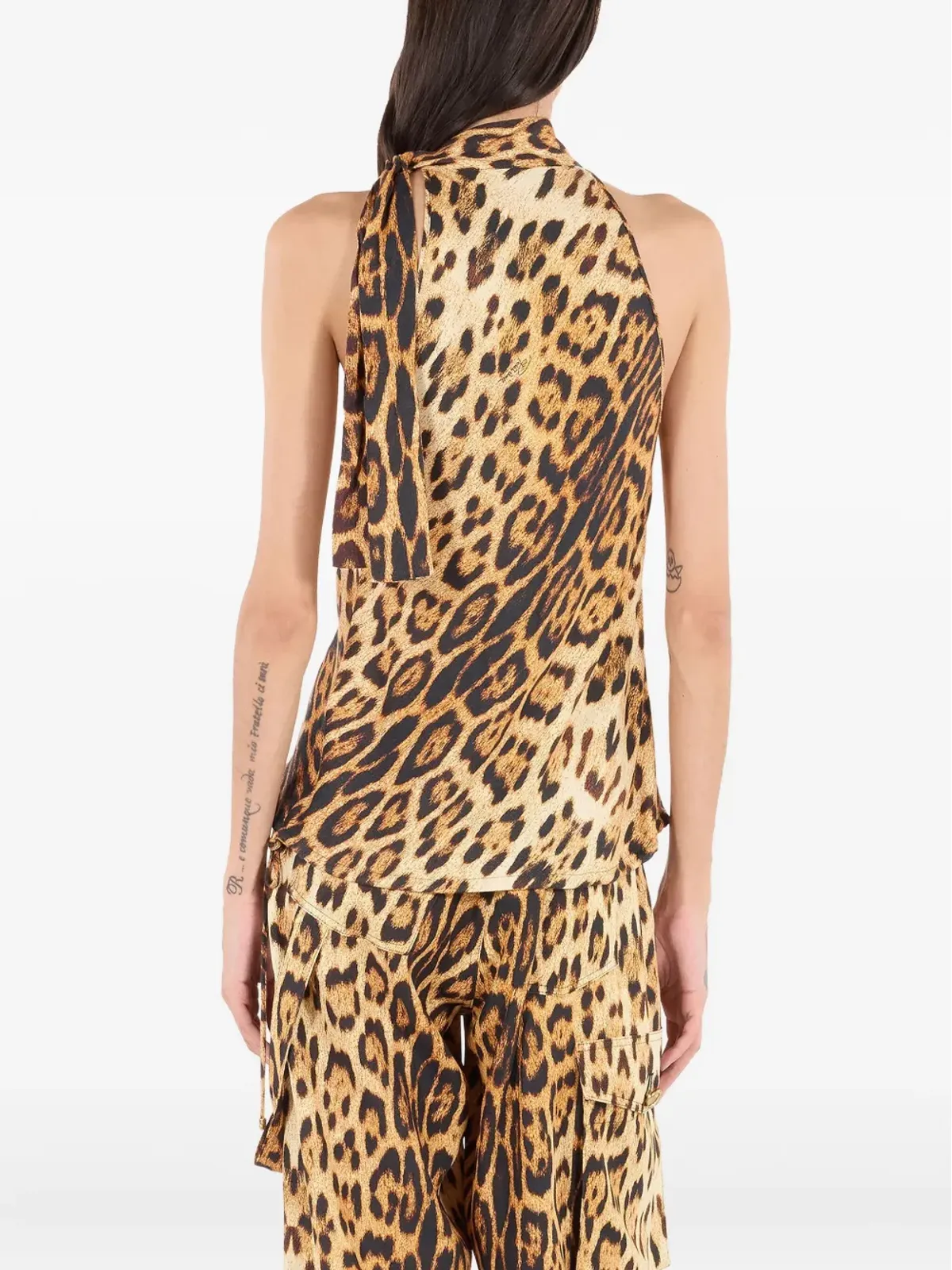 Roberto Cavalli レオパード柄ホルターネックトップ - 画像4