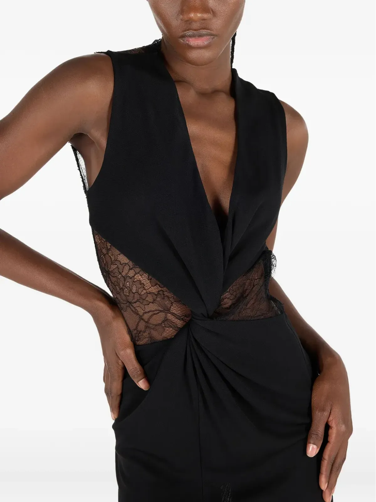 Roberto Cavalli レースインサート付きミニドレス - 画像5