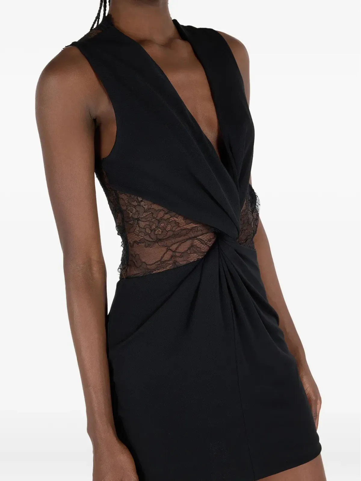 Roberto Cavalli レースインサート付きミニドレス - 画像4
