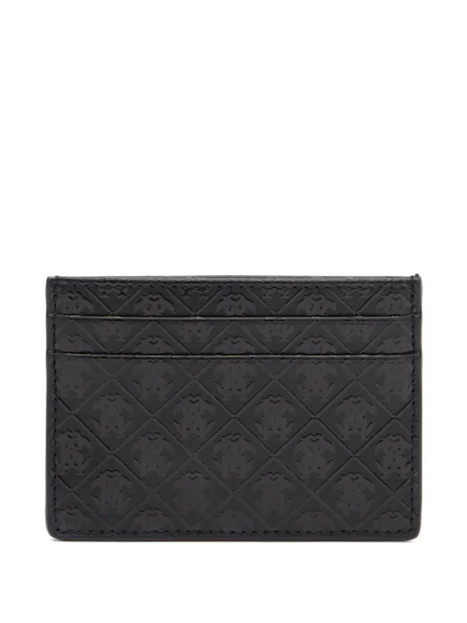 Roberto Cavalli Roberto Cavalli Mirror Snake Monogram-embossed cardholder - Blackの商品画像