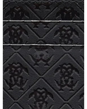 Roberto Cavalli Mirror Snake Monogram-embossed cardholder - Black - サムネイル5
