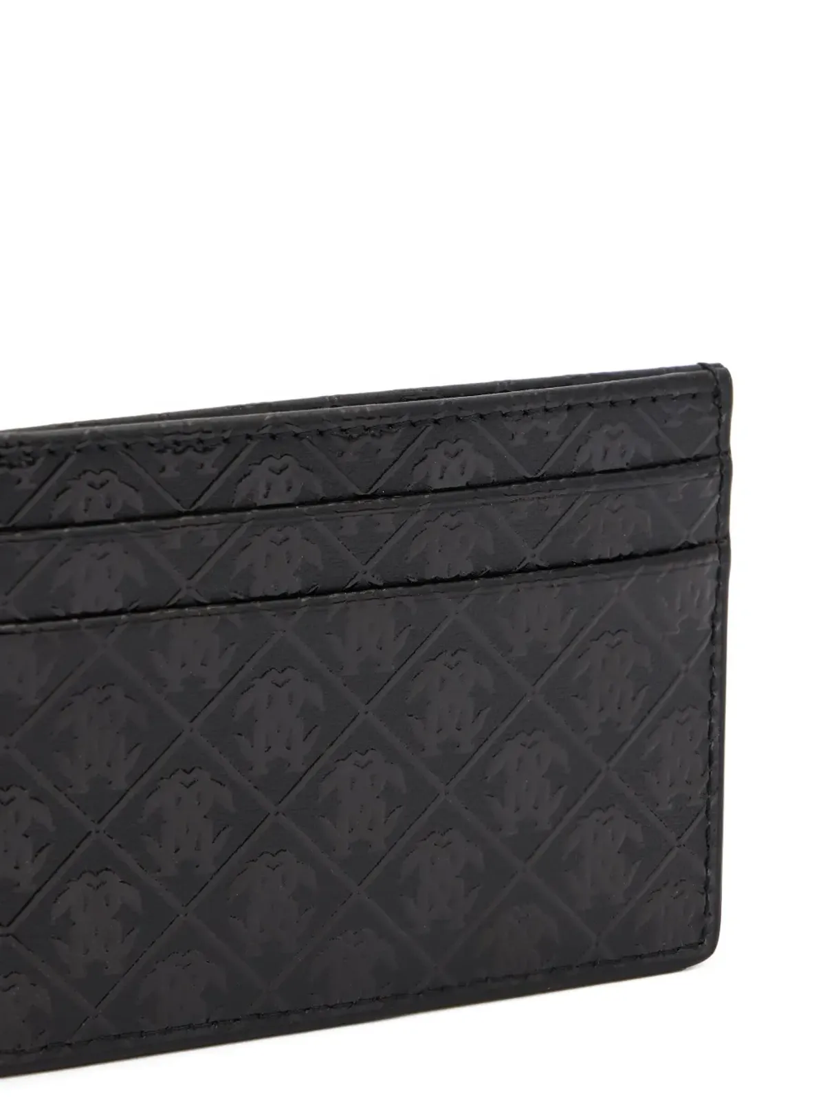 Roberto Cavalli Mirror Snake Monogram-embossed cardholder - Black - 画像4