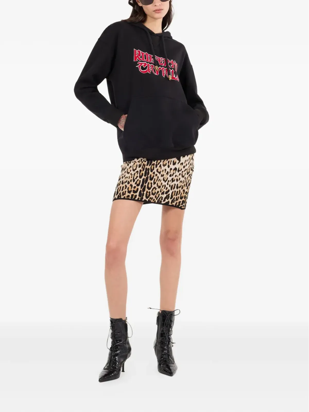 Roberto Cavalli ジャガー柄スカート - 画像2