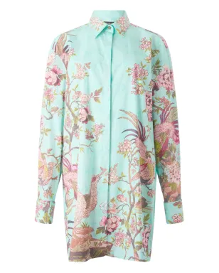 Roberto Cavalli ナチュラルモチーフ シャツミニドレス - サムネイル1