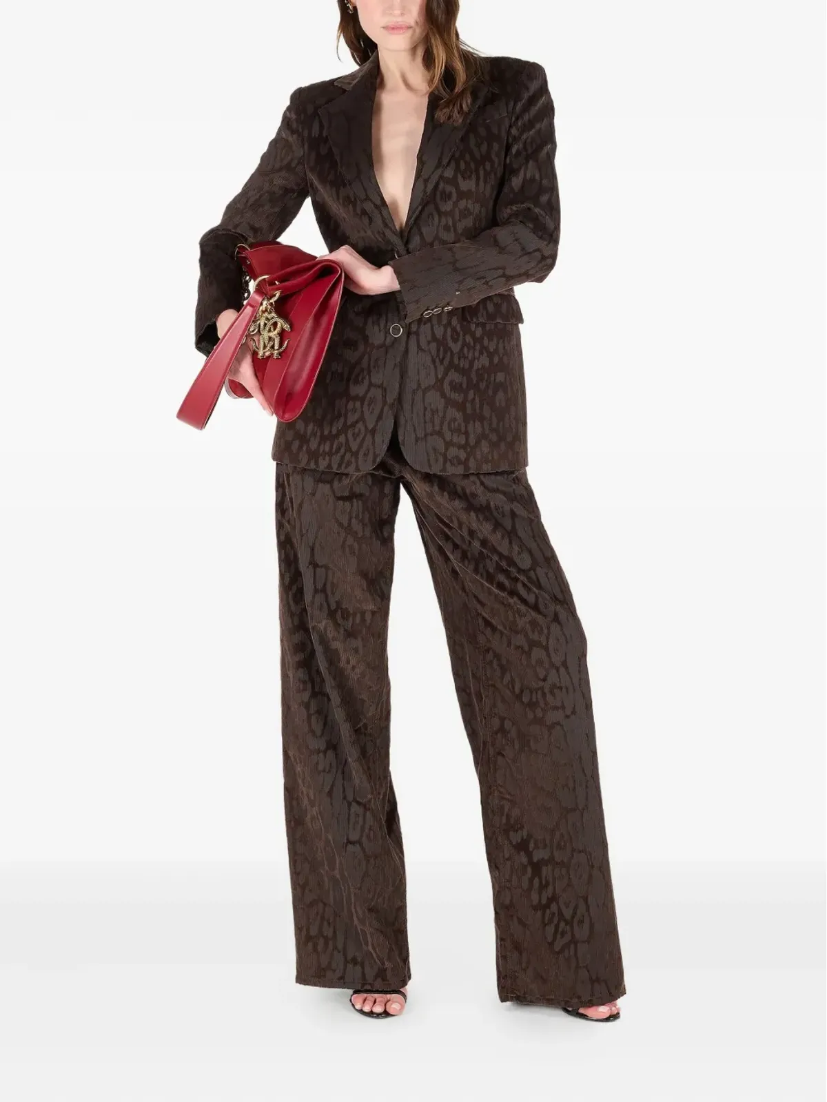 Roberto Cavalli ジャガー柄コーデュロイパンツ - 画像2