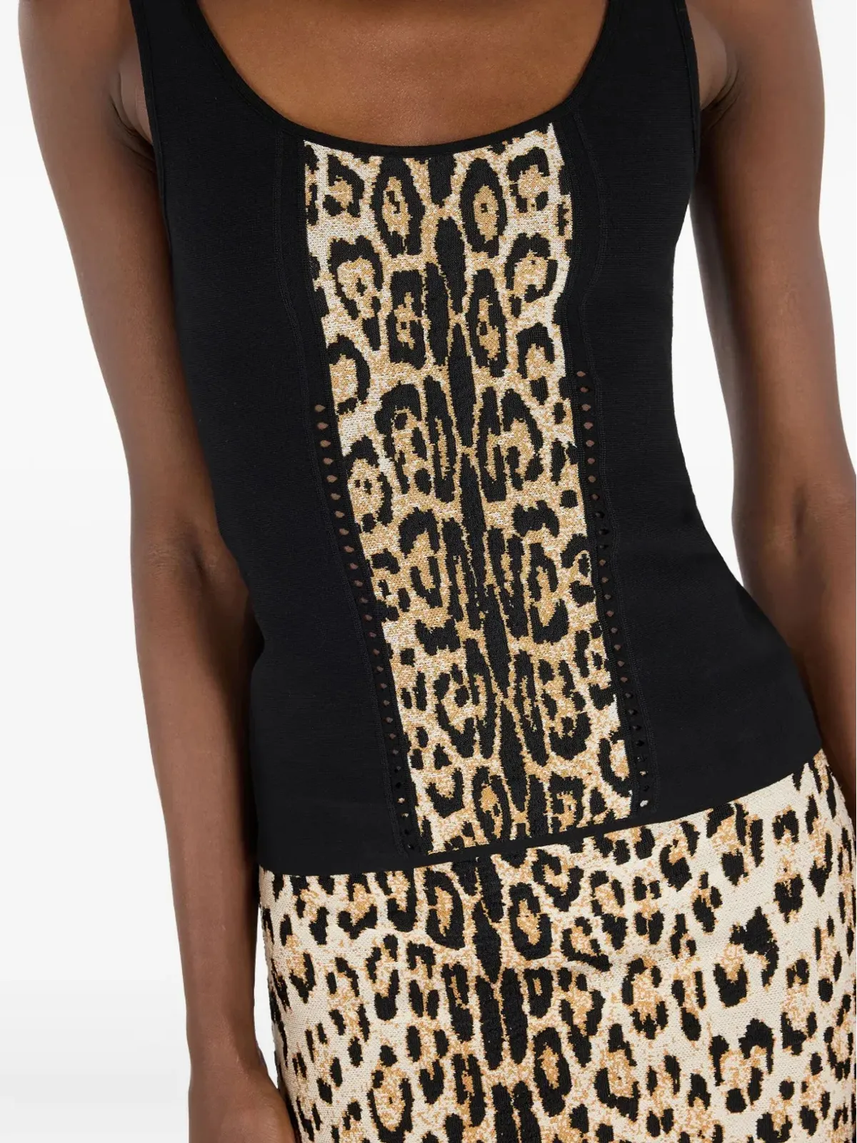 Roberto Cavalli ジャガー柄パネルドトップ - 画像5