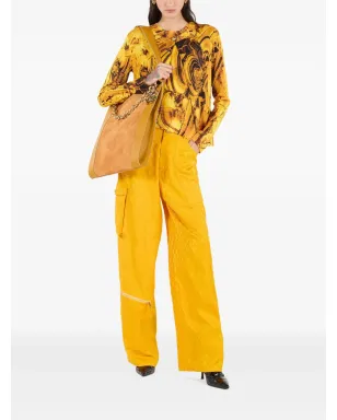 Roberto Cavalli アンブラ柄リブ編みTシャツ - サムネイル2