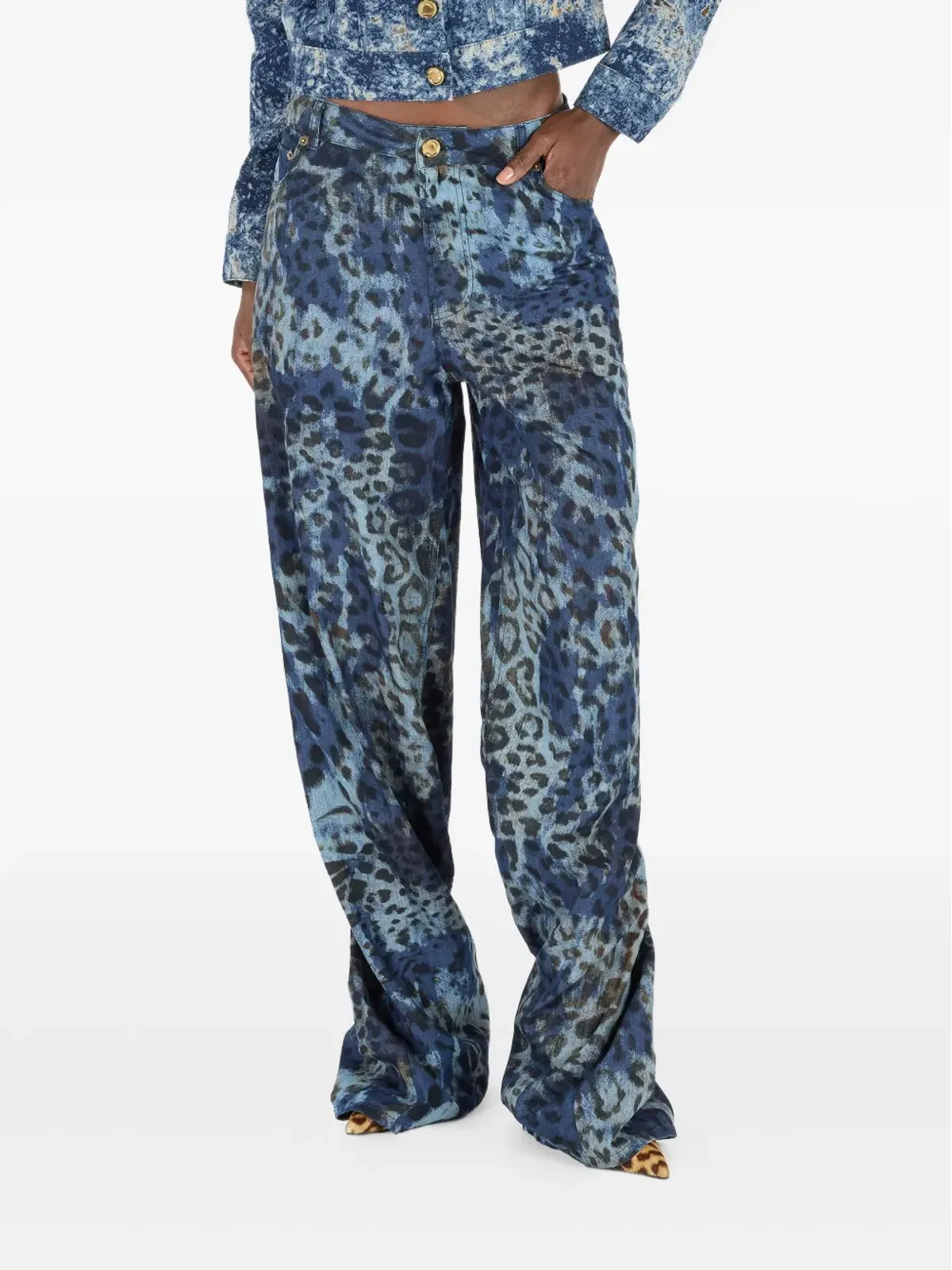 Roberto Cavalli ジャガー柄ジーンズ - 画像3