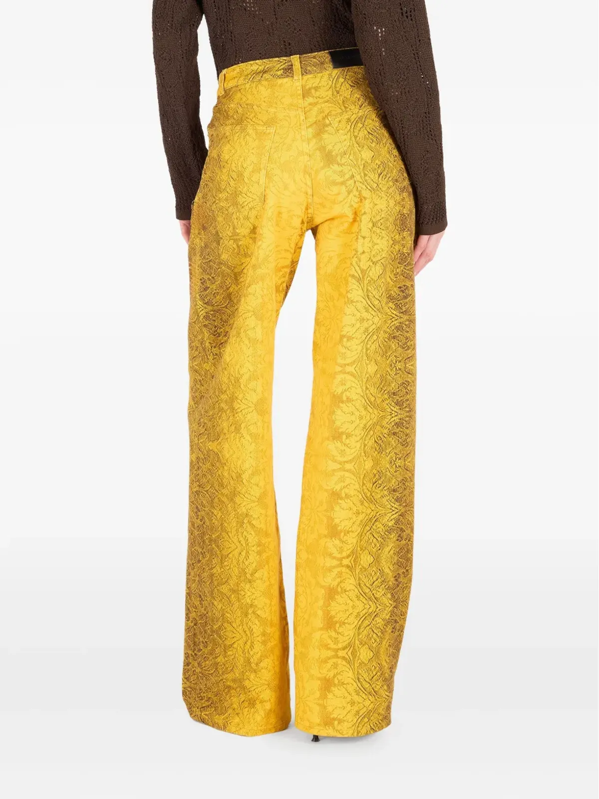 Roberto Cavalli ブロケードプリントストレートジーンズ - 画像4
