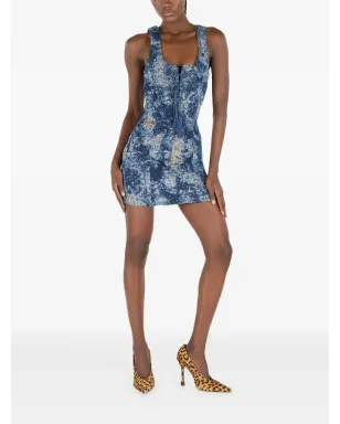 Roberto Cavalli レースアップデニムドレス - サムネイル2