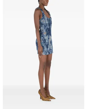 Roberto Cavalli レースアップデニムドレス - サムネイル3