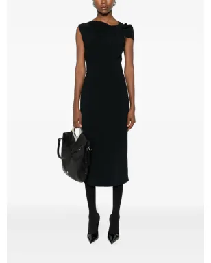 Givenchy ドレープディテールのワンショルダーミディドレス - サムネイル2
