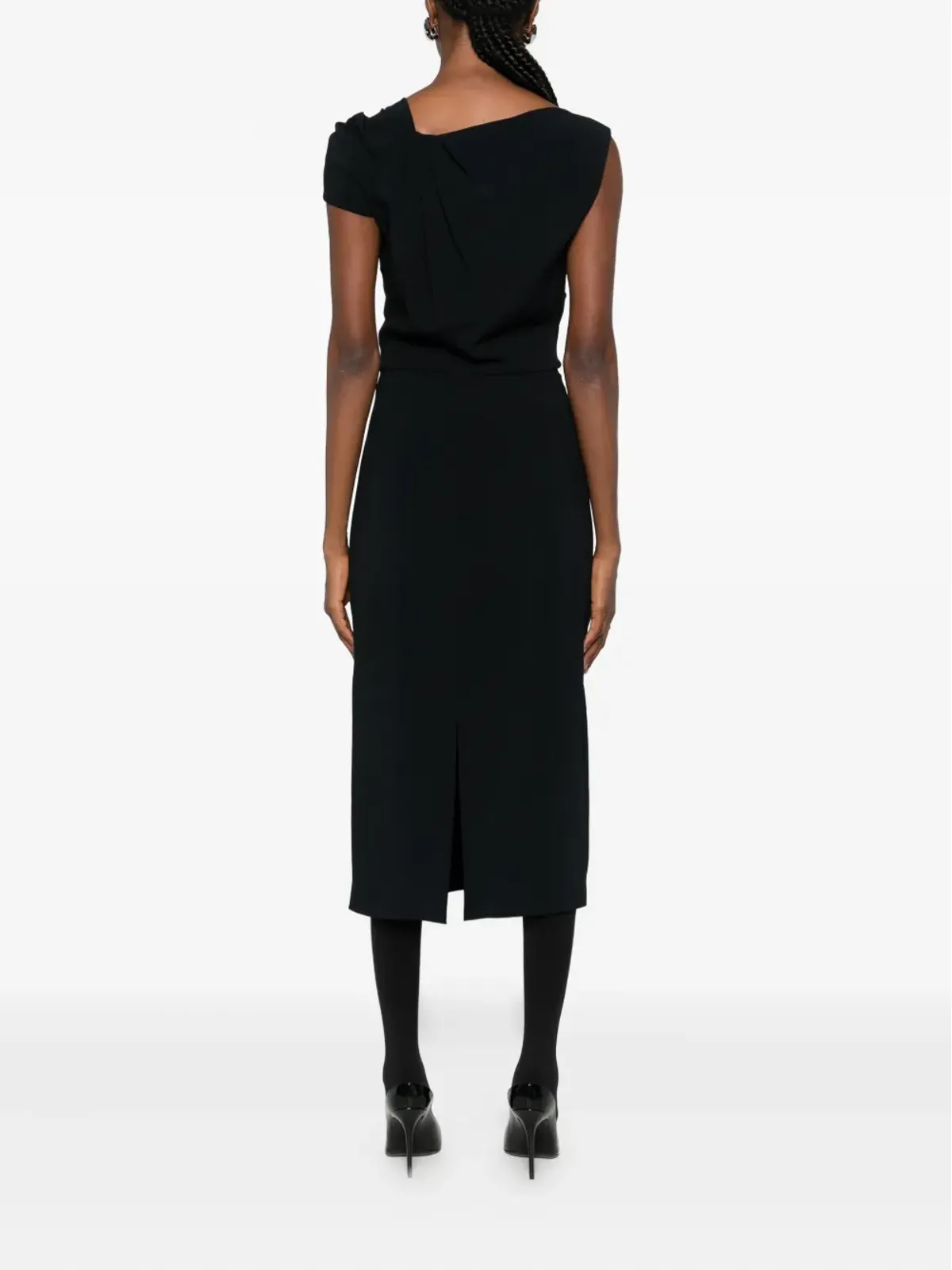 Givenchy ドレープディテールのワンショルダーミディドレス - 画像4