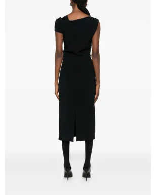 Givenchy ドレープディテールのワンショルダーミディドレス - サムネイル4