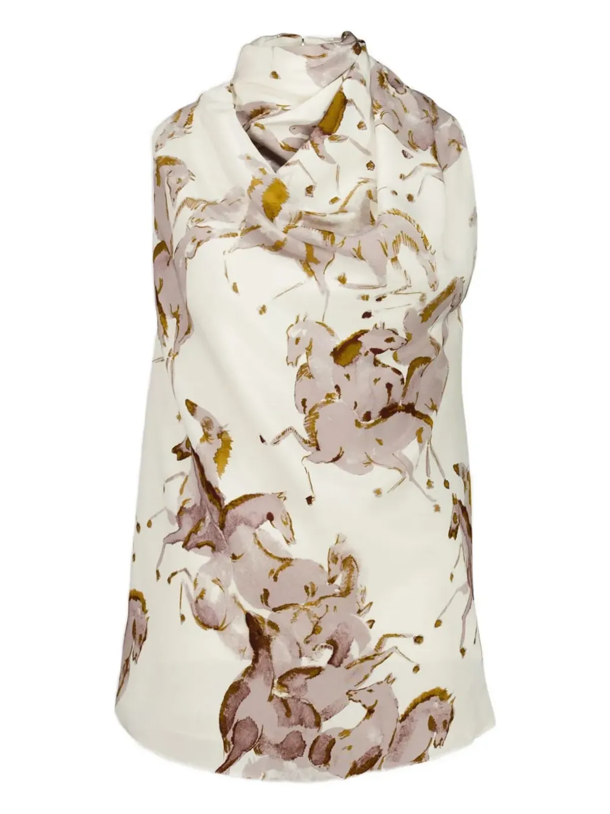 Altuzarra Sleary horse-print カウルネックトップ - 画像1