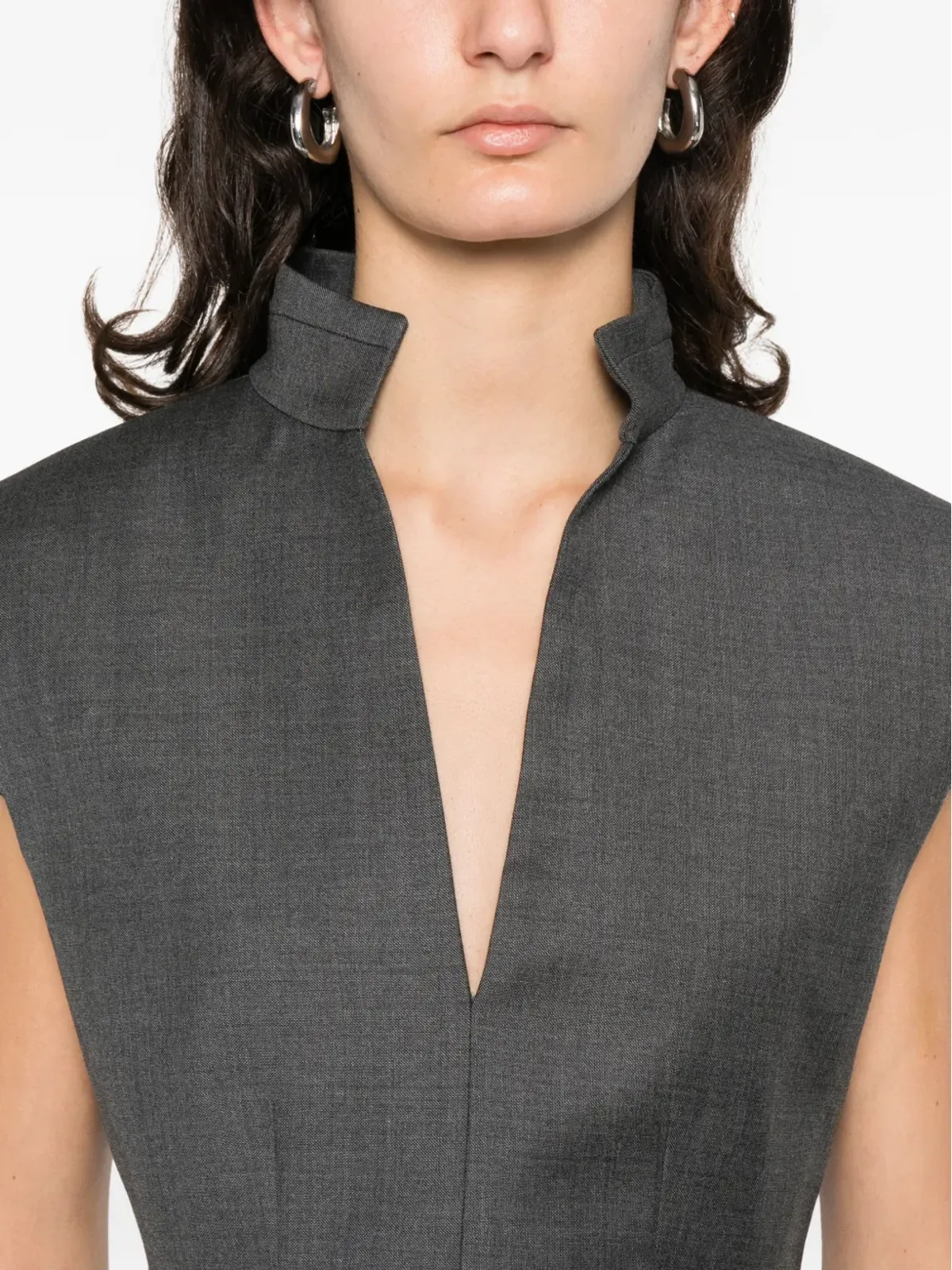Givenchy ウールミニドレス グレー - 画像5