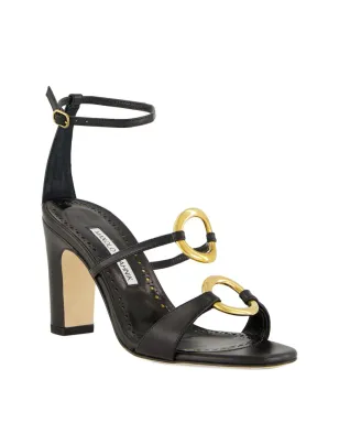 Manolo Blahnik レザー アンクルストラップ リングサンダル - サムネイル2