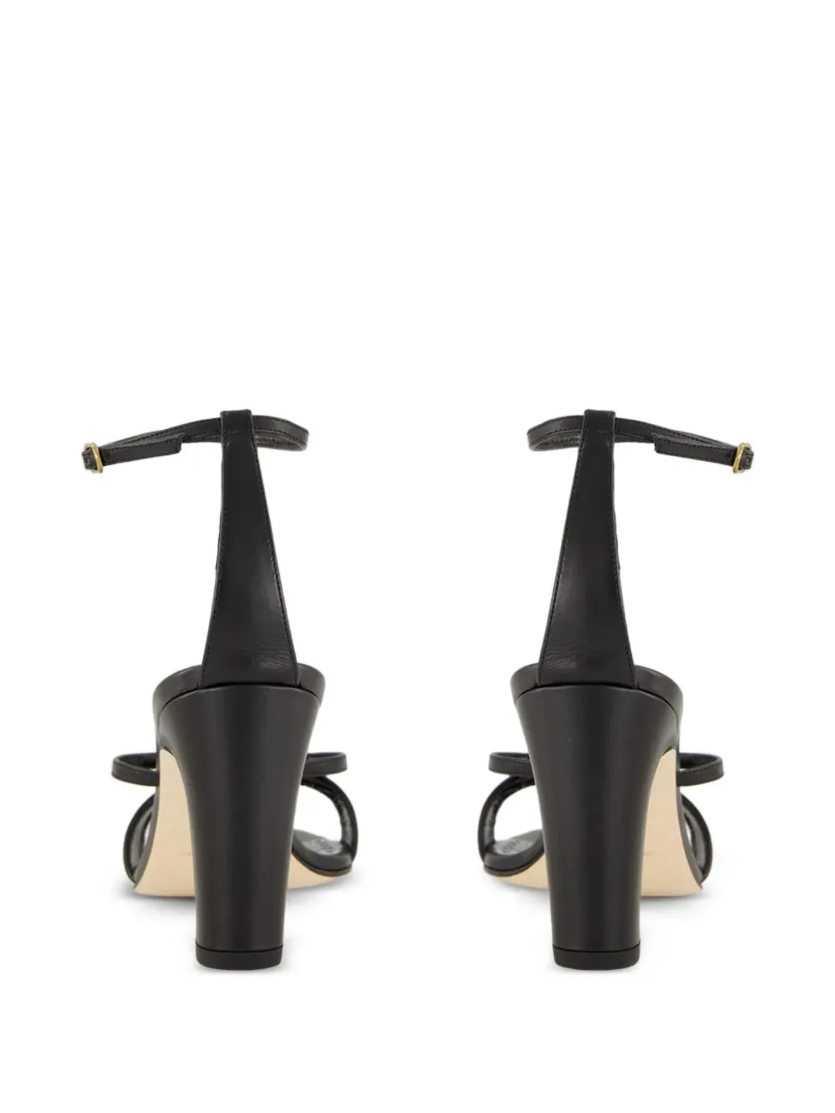 Manolo Blahnik レザー アンクルストラップ リングサンダル - 画像3