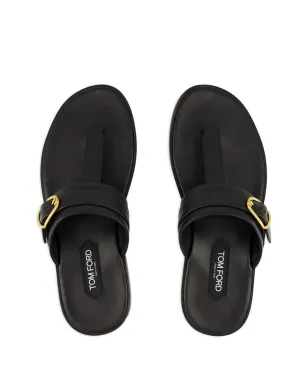 TOM FORD ブライトン バックル レザー サンダル（ブラック） - サムネイル3