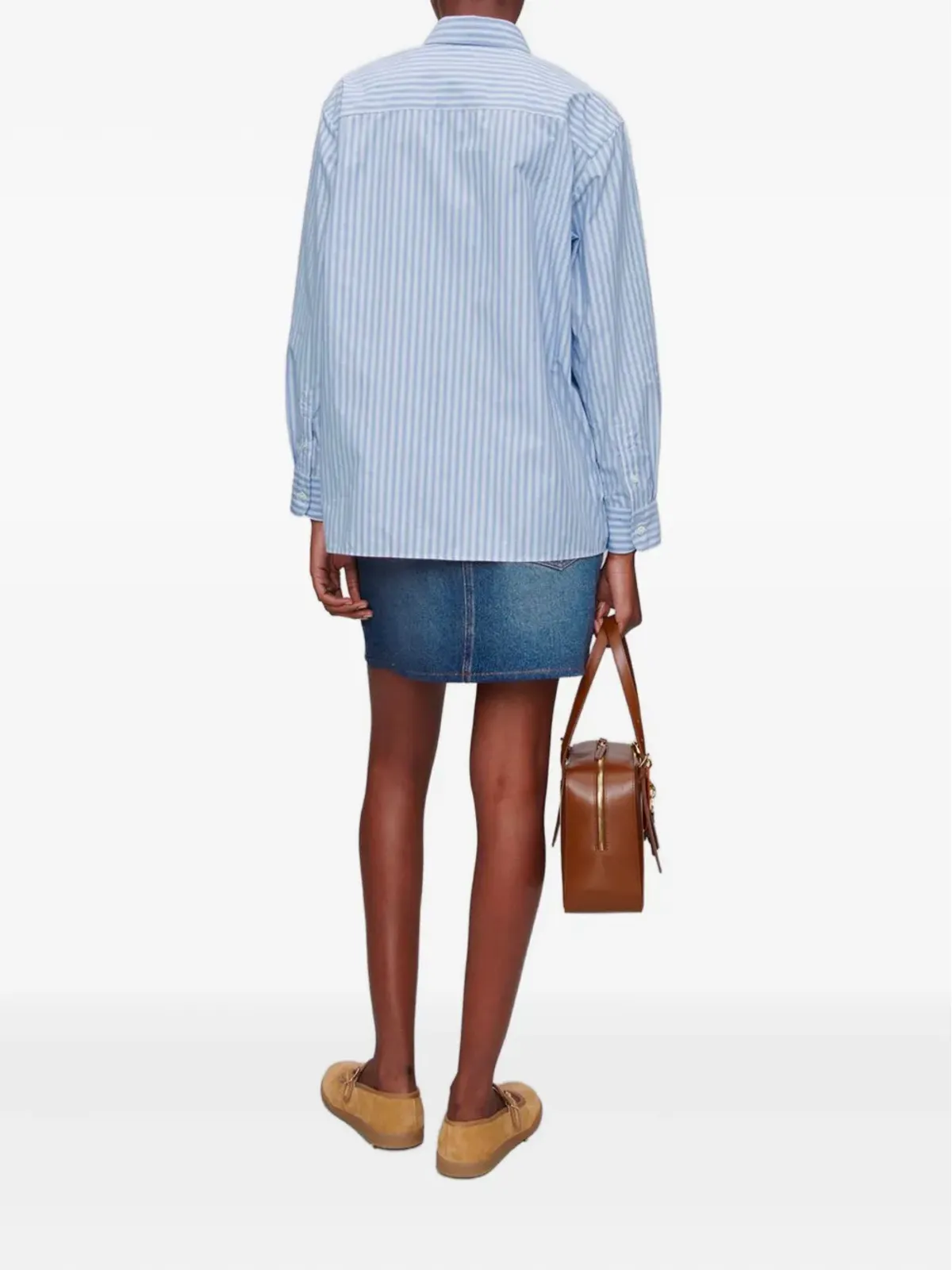 A.P.C. セラ ストライプド コットン シャツ - 画像3