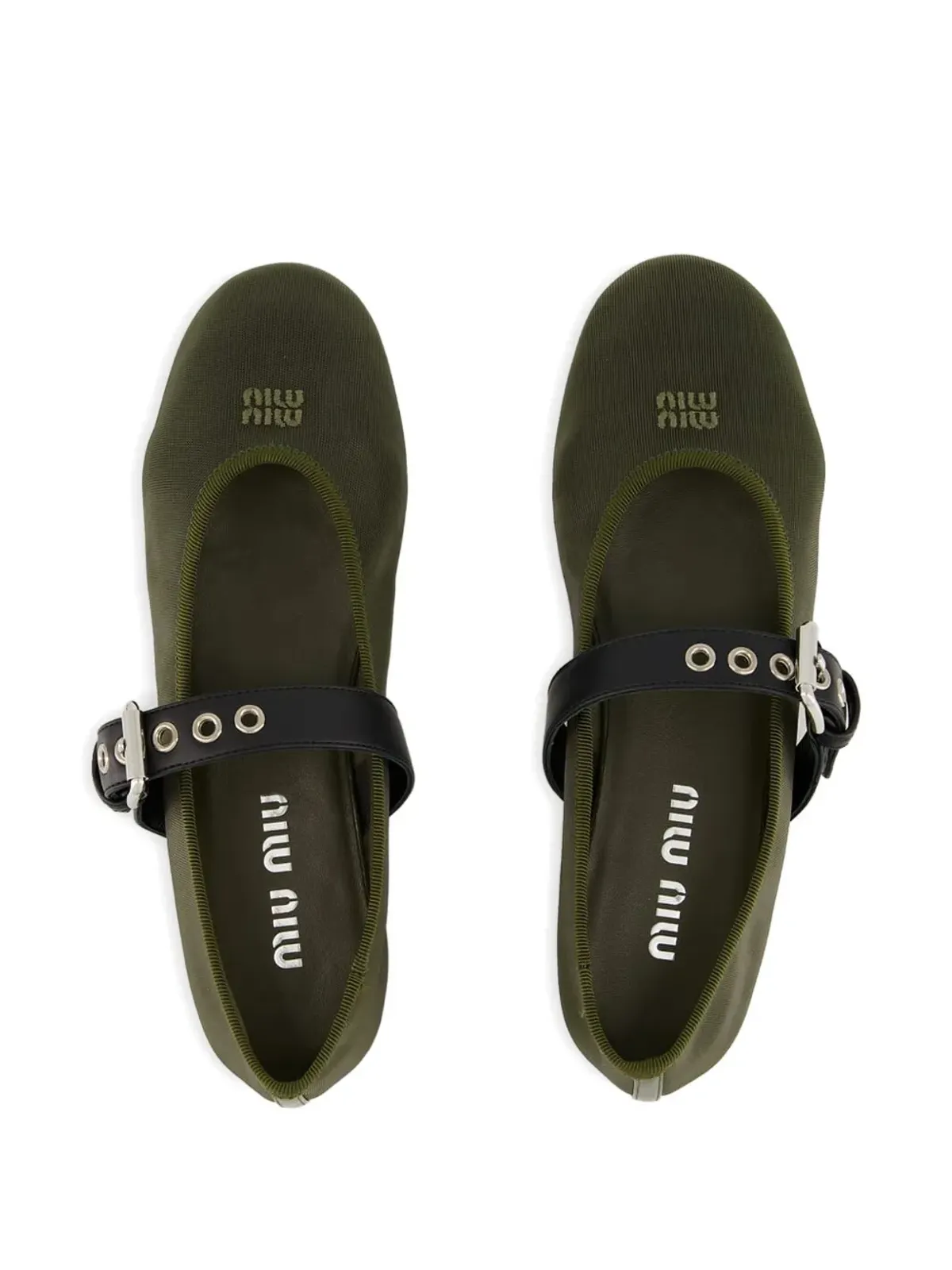 Miu Miu バックル付きバレエシューズ - 画像5