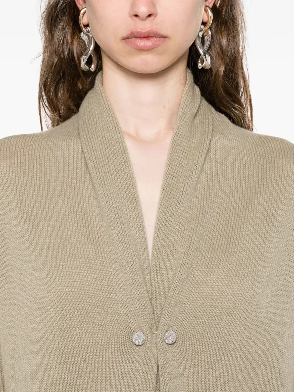 Fabiana Filippi ボタン留めカシミヤ カーディコート - 画像5
